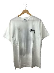 STUSSY◆FLOWER BOMB TEE/Tシャツ/M/コットン/WHT/ホワイト/ロゴ/胸プリント/薔薇