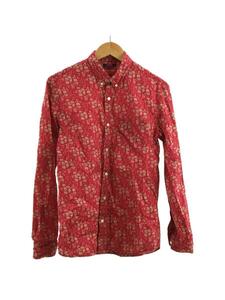 Supreme◆11SS/Liberty Print Floral Cotton L/S Shirt//M/コットン/RED