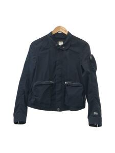 G-STAR RAW◆ミリタリージャケット/M/コットン/ネイビー/紺/3D SLIM JKT WMN/丸襟/メッシュ/デザイ