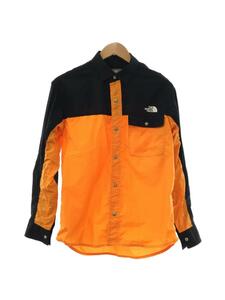 THE NORTH FACE◆L/S NUPTSE SHIRT_ロングスリーブヌプシシャツ/S/ナイロン/ORN