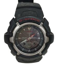 CASIO◆ソーラー腕時計・G-SHOCK/デジアナ/BLK