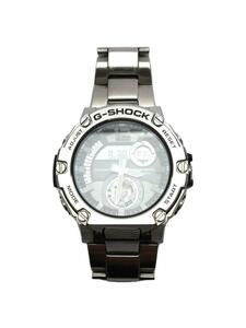 CASIO◆ソーラー腕時計_G-SHOCK/デジアナ/ステンレス/SLV/SLV/GST-B300SD-1AJF