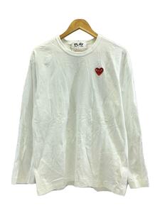 PLAY COMME des GARCONS◆長袖Tシャツ/XL/コットン/WHT/AZ-T118