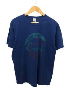 CALEE◆プリントTシャツ/L/コットン/ブルー/QUALITY1ST