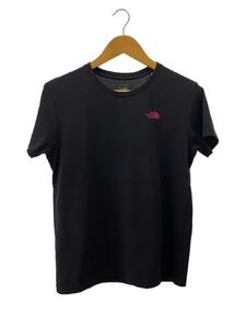 THE NORTH FACE◆S/S SQUARE LOGO TEE_ショートスリーブスクエアロゴティー/L/ポリエステル/BLK/無地