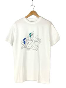 WACKO MARIA◆23SS/CREW NECK T-SHIRT/世界平和プロジェクト/Tシャツ/M/コットン/ホワイト