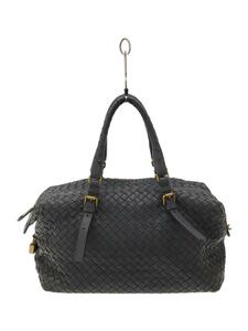 BOTTEGA VENETA◆ハンドバッグ/レザー/ネイビー/173398/イントレチャート/モンテーニュ/ミニボストン/鞄