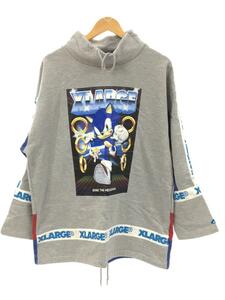 X-LARGE◆SONIC THE HEDGEHOG TAPED MOCKMECK SWEAT//L/コットン/01184221