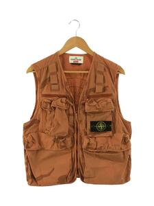 STONE ISLAND◆ベスト/S/ポリエステル/オレンジ/カモフラ/Camo Cargo Vest/×Supreme