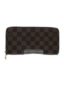 LOUIS VUITTON◆ダミエジッピーウォレット/長財布/レザー/BRW/総柄/レディース/N60015