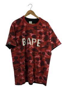 A BATHING APE◆Tシャツ/XL/コットン/RED/カモフラ