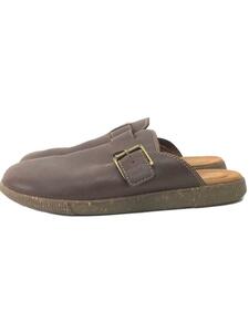 Clarks◆サンダル/26cm/BRW/レザー/61103812/ブラウン/サボサンダル