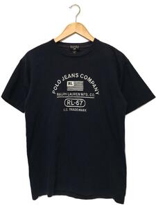 POLO JEANS CO.◆Tシャツ/S/コットン/NVY/プリント/90s/ビンテージ/サイズS/KT-MJ-SM2203/中国製