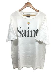 SAINT MICHAEL◆Tシャツ/XXL/コットン/ホワイト/プリント/sm-a23-0000-005/使用感有