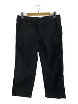 WORKERS◆OFFICER TROUSERS/ワイドミリタリートラウザーズ/ボトム/34/コットン/GRY/無地_画像1