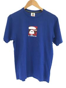 AAPE BY A BATHING APE◆Tシャツ/S/コットン/BLU/AAPTEM0377XXD