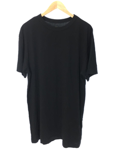 YOHJI YAMAMOTO◆Tシャツ/2/コットン/BLK/無地