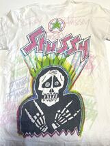 レア！　ステューシー stussy 手書き風　総柄　スカル　tシャツ_画像1