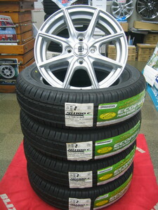 ブリヂストンタイヤ 低燃費 長持ち エコピア NH100C 175/70R14 175/70-14 ＆ アルミホイール 新品 4本 送料無料 ヴィッツ、アクア、ヤリス