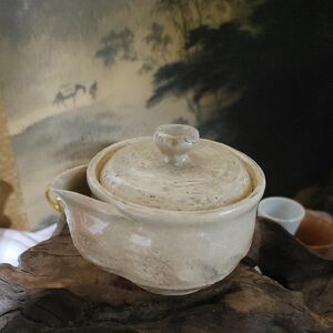 骨董品　萩焼　天鵬山造　煎茶器　ニュウ無し　アンティーク　