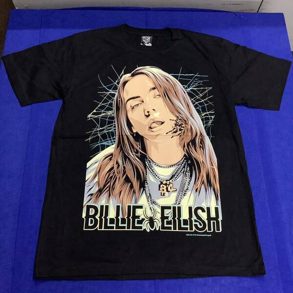 SR13B1. デザインTシャツ Lサイズ　Billie Eilish ② ビリーアイリッシュ　プリントTシャツ