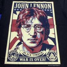 SR13B3. デザインTシャツ Lサイズ　John Lennon ① ジョンレノン　THE BEATLES ビートルズ　プリントTシャツ_画像2