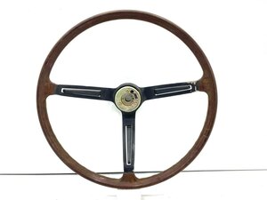 * rare dead stock old car Datsun Bluebird 1600 SSS 510 coupe original wood 3ps.@ spoke steering wheel steering gear (G35-3)