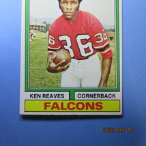 1974 Topps Football #317 Ken Reaves_画像4