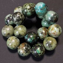 天然 中国産 グリーンターコイズ 10.5mm 16cm Turquoise トルコ石 ターコイズ_画像1