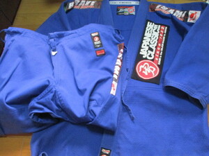 isami　柔術　２点セット　道着 5　MADE IN JAPAN　日本製　kimono　青　BRAVE JIU JITSU　イサミ　格闘技