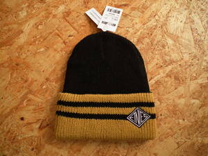 etnies(エトニーズ) DRIFTER BEANIE(ビーニー) BLACK/YELLOW(ブラック/イエロー) ONE SIZE (ニット帽 ニットキャップ SK8 スケートボード)