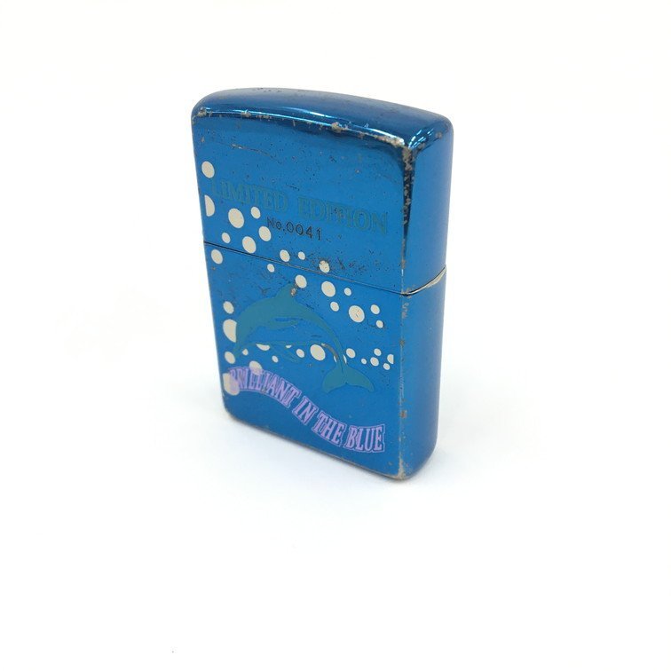 ジッポ zippo アーマー 両面 チェーン 青エポキシ 2005年-