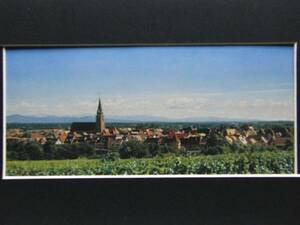 Art hand Auction Toshiro Aoki, View of an Alsace village, From a very rare framed version, New frame included, Ara, Painting, Oil painting, Nature, Landscape painting