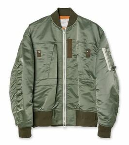 2023 sacai NYLON TWILL BLOUSON 【Size 2】MA-1 サカイ ブルゾン スエット ドッキング