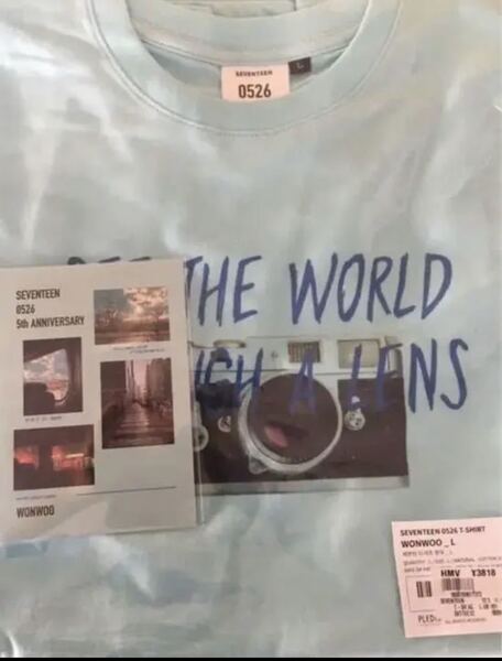 即決 HMV特典カード付き SEVENTEEN 0526 T-SHIRT WONWOO Lサイズ 新品未開封