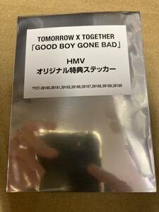 即決 TOMORROW X TOGETHER GOOD BOY GONE BAD HMV特典ステッカーランダム1枚 新品