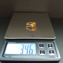 1円スタート　シトリンＫ１８リング　18金リング　シトリン2.3ct_画像6