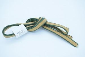茶道具 真田紐 緑耳 化繊 4分幅 約146×1.2cm 袋織 （26） 32-2429