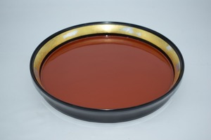  tea utensils . cake box circle tray inside .. gold .. tea ceremony 24-5712