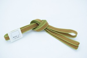 茶道具 真田紐 緑耳 化繊 4分幅 約145×1.2cm 袋織 （37） 32-2440