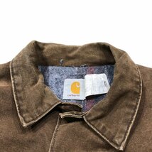 【XXL】USA 古着 カーハート Carhartt ミシガンチョアコート ブラウン ダック地 ワークジャケット カバーオール ブラウン 2XL_画像3