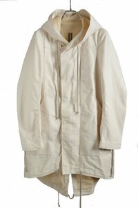 DRKSHDW RICK OWENS / 19SS 美品 FISHTAIL LONG PARKA / オーバーサイズ / size S / IVORY WHITE リックオウエンス パーカー