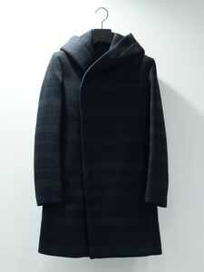 ★17aw 定11万 junhashimoto WRAP COAT メルトン ウール ラップコート ジュンハシモト wjk akm 1piu1uguale3 サイズ2(S)中古★ジャンク扱