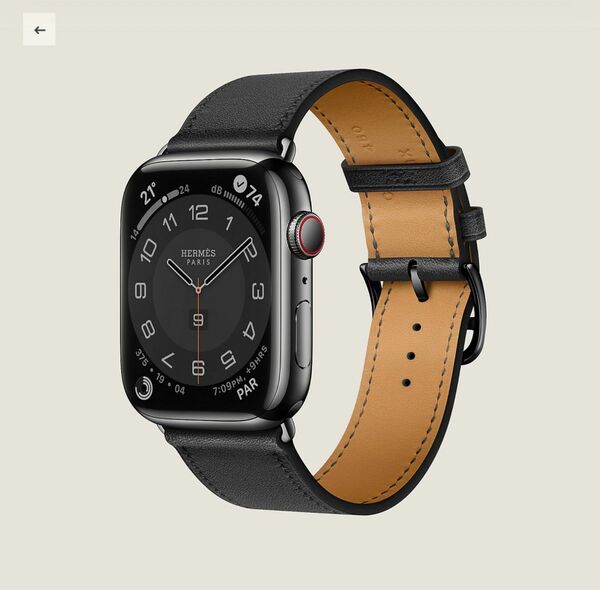 1338 Apple Watch エルメス　ブラック　HERMES レザー