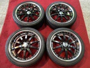 アウディ　A４　A６　ワーク　グノーシスGS1　カラー：マットBK　8.0J‐19+45　112　5H　66.6Φ　NITTO　NT555GⅡ　225/40R19　４本セット