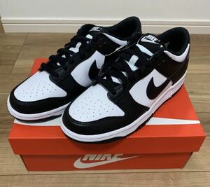 新品未使用　NIKE DUNK LOW GS 24.5CM ナイキ ダンク ローカット WHITE/BLACK-WHITE ホワイト/ブラック パンダ