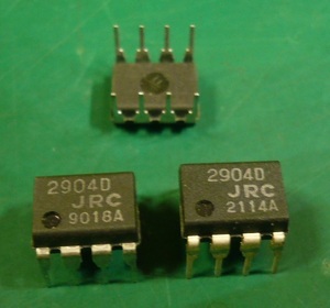 2回路入り単電源用オペアンプ　ＮＪＭ２９０４Ｄ　ＪＲＣ　３個セット