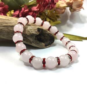  rose quartz Power Stone bracele natural stone breath 10mm men's * lady's ( long Dell : red ) better fortune .. beads breath 