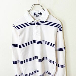 USA製　90s Polo by Ralph Lauren ボーダー　シャツ　ラガーシャツ ラルフローレン ボーダー柄 長袖 POLO RALPH LAUREN