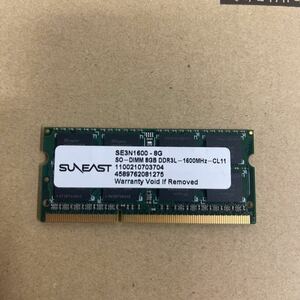 A31 SUANEAST ノートPC メモリ　8GB DDR3L 1600MHz 1枚